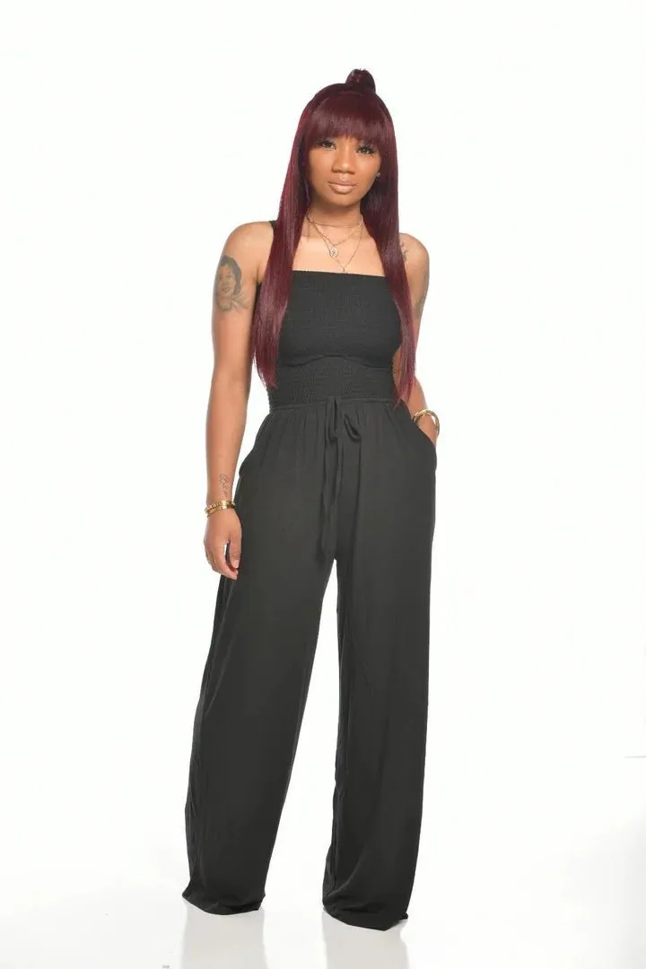 Fiorella – Soft Casual Jumpsuit with Smock Detail