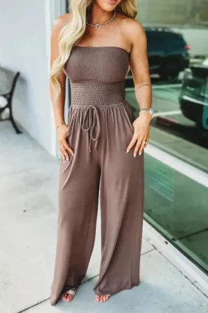 Fiorella – Soft Casual Jumpsuit with Smock Detail