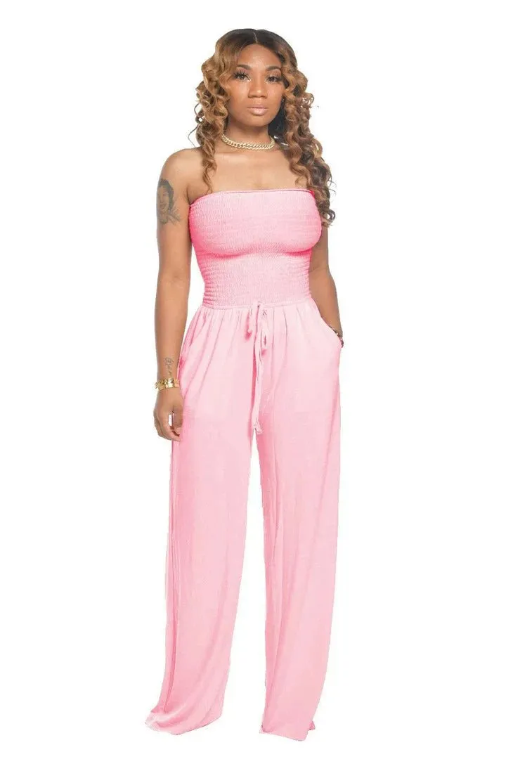 Fiorella – Soft Casual Jumpsuit with Smock Detail