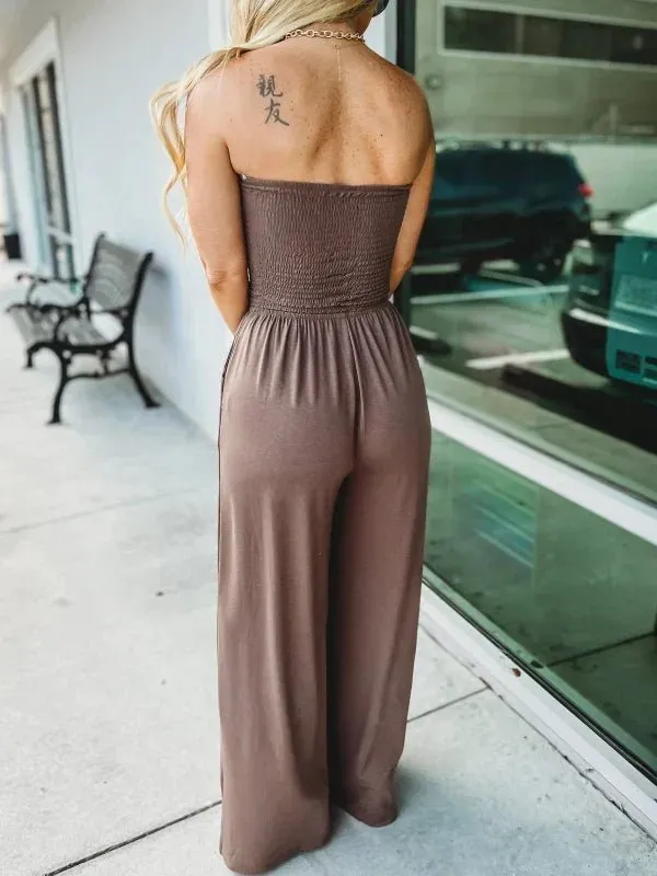 Fiorella – Soft Casual Jumpsuit with Smock Detail