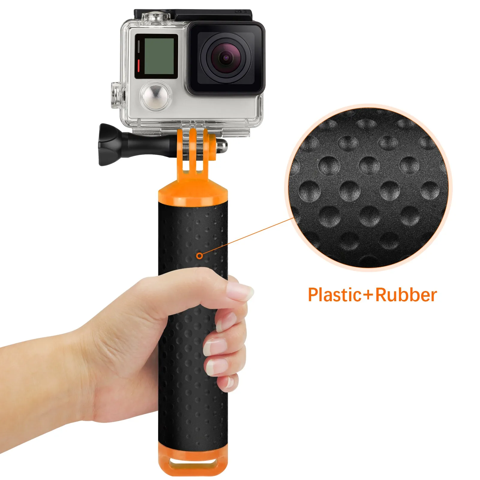 Float Hand Grip Buoyancy Rod Pole Stick Monopod Tripod for Gopro Go Pro Hero green