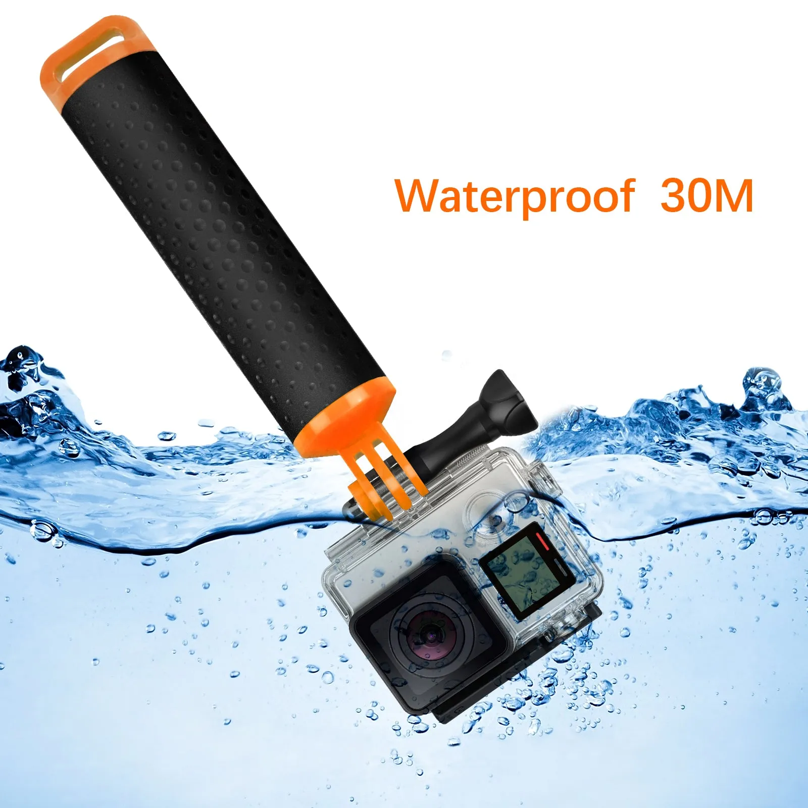 Float Hand Grip Buoyancy Rod Pole Stick Monopod Tripod for Gopro Go Pro Hero green