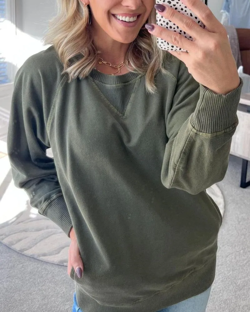 Flor | Ribbed Pocket Sweater