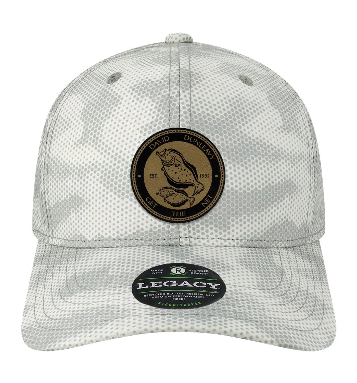 Flounder Deco Performance Grey Camo Dots Hat