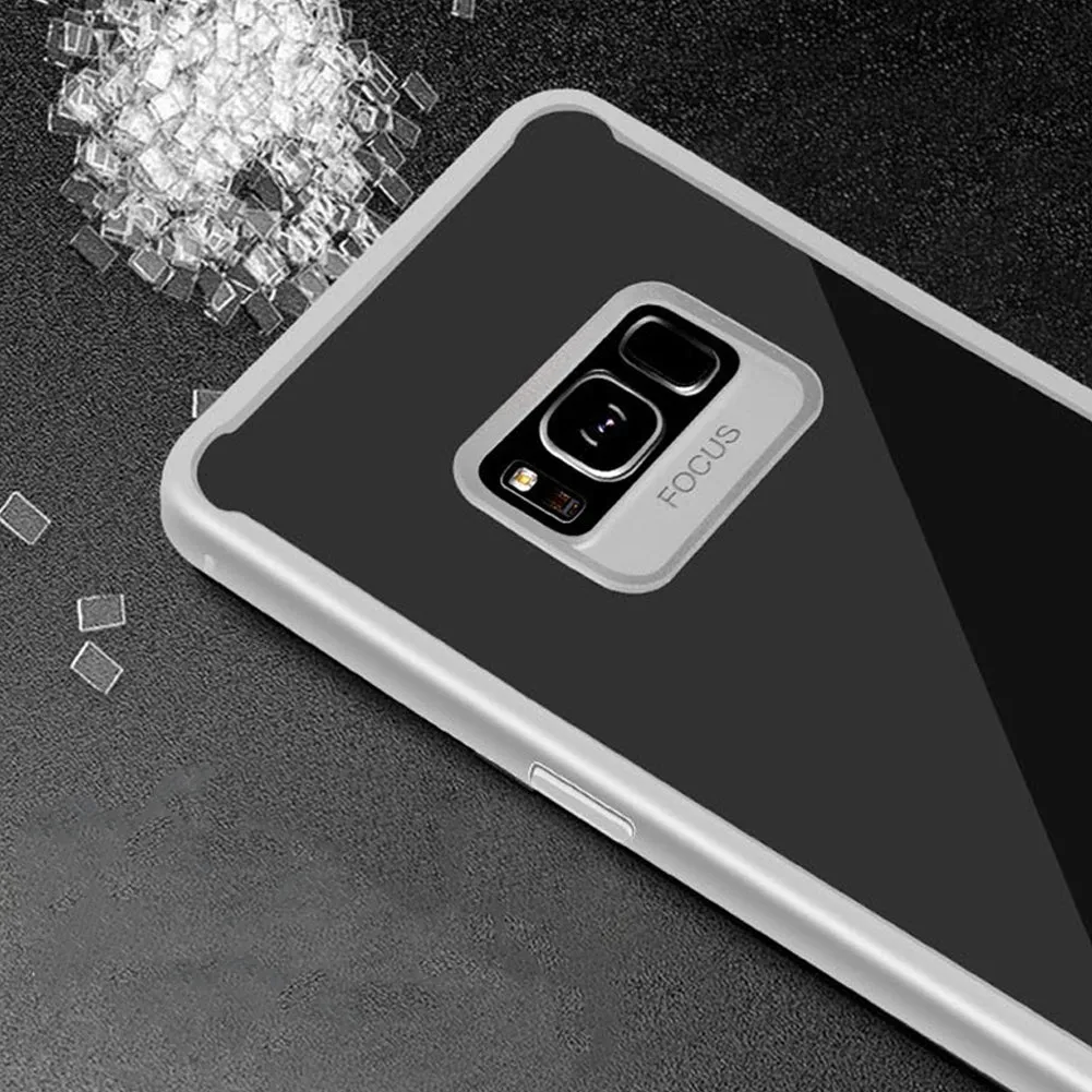 For Samsung A8 2018/A530 Ultra Slim Translucent Back Cover Non-slip Shockproof TPU Full Protective Case  Transparent Blue