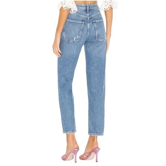 Free People We The Free Fast Times Mom Jeans-Blue Size 30