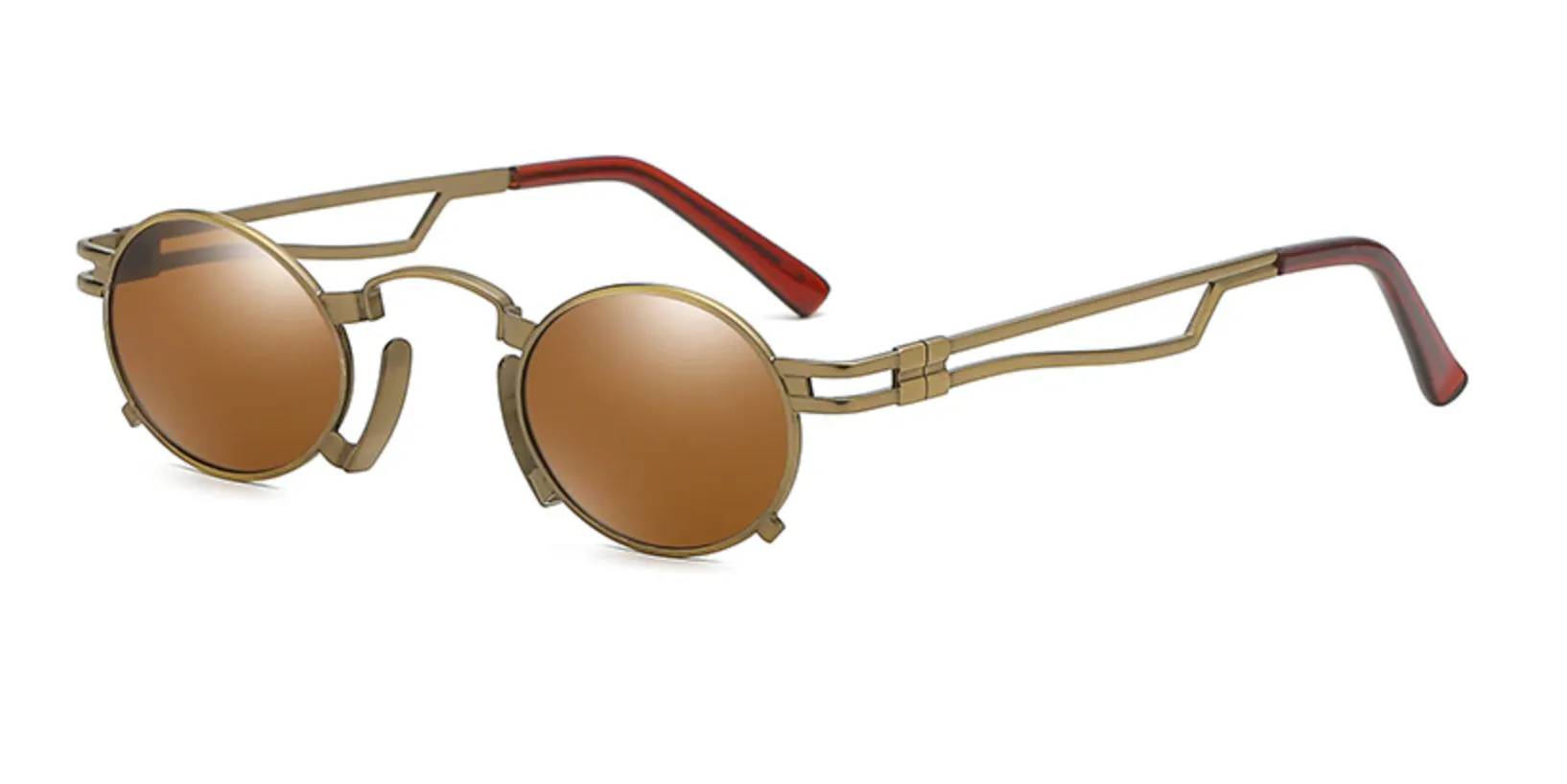 Gafas de Sol Armazón de Metal Lentes Redondos Steampunk Gótico Vampiro Bram Stoker's Dracula Unisex Retro Vintage UV400 Cosplay