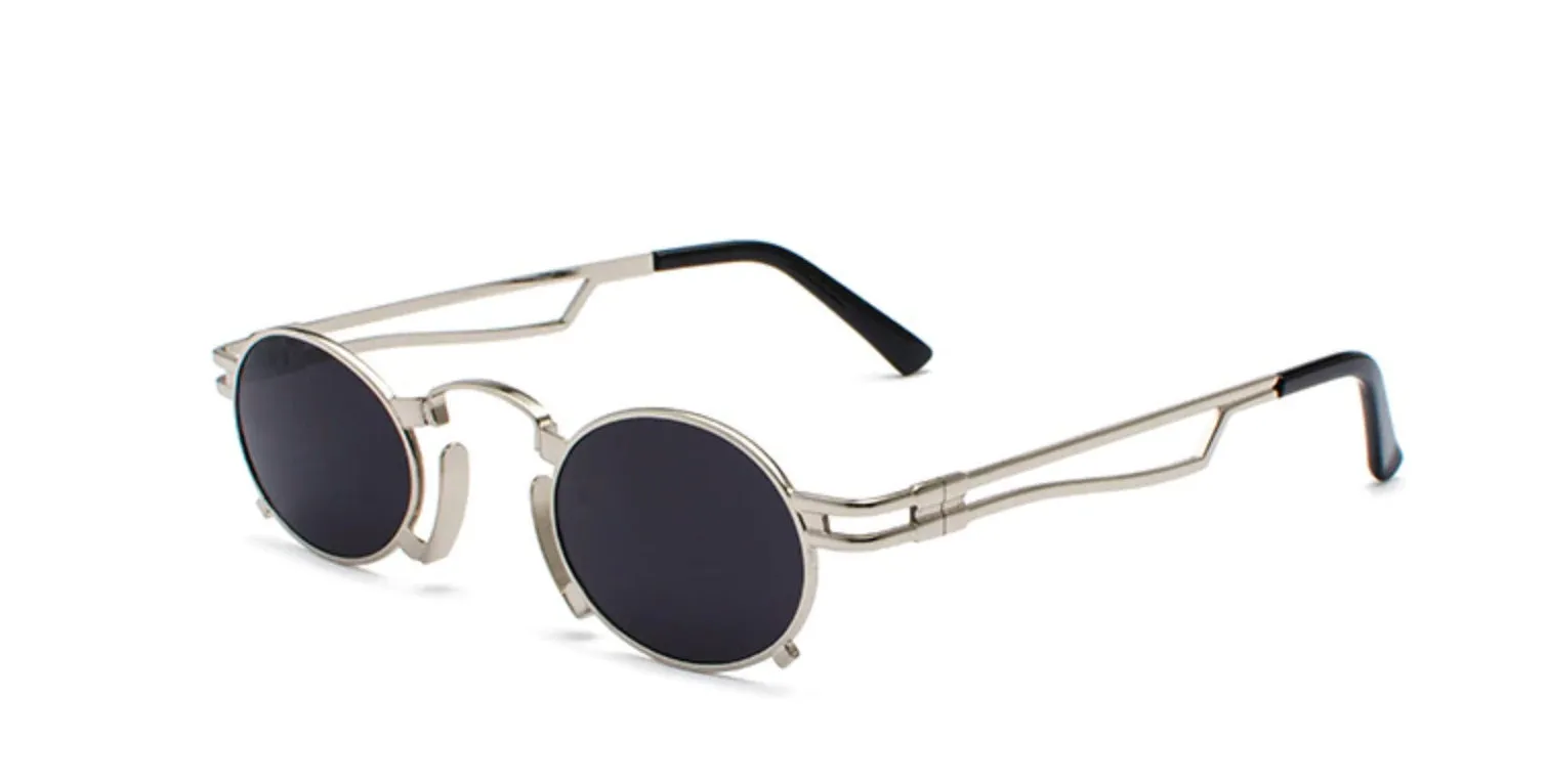 Gafas de Sol Armazón de Metal Lentes Redondos Steampunk Gótico Vampiro Bram Stoker's Dracula Unisex Retro Vintage UV400 Cosplay