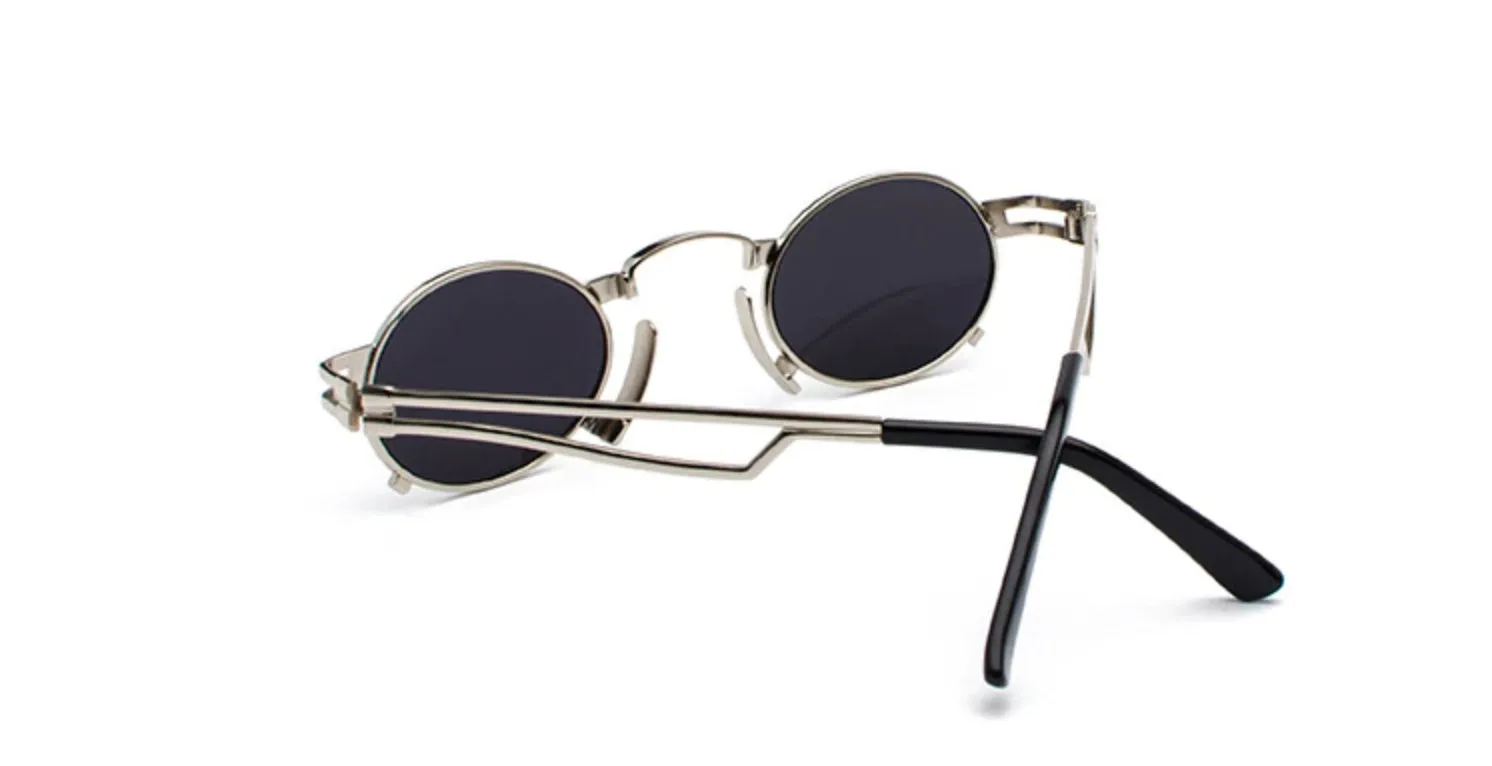 Gafas de Sol Armazón de Metal Lentes Redondos Steampunk Gótico Vampiro Bram Stoker's Dracula Unisex Retro Vintage UV400 Cosplay