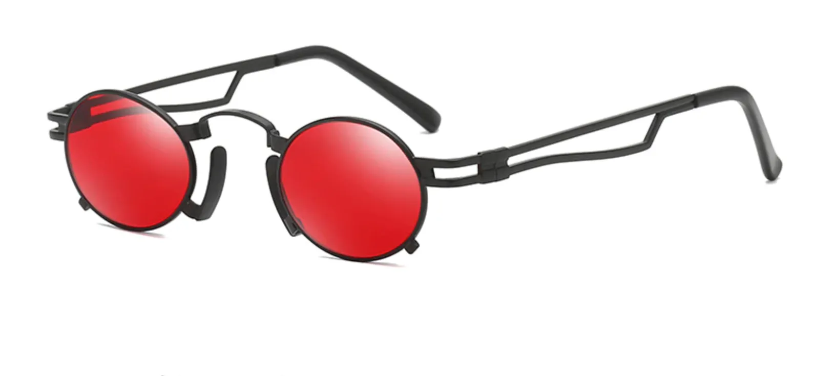 Gafas de Sol Armazón de Metal Lentes Redondos Steampunk Gótico Vampiro Bram Stoker's Dracula Unisex Retro Vintage UV400 Cosplay