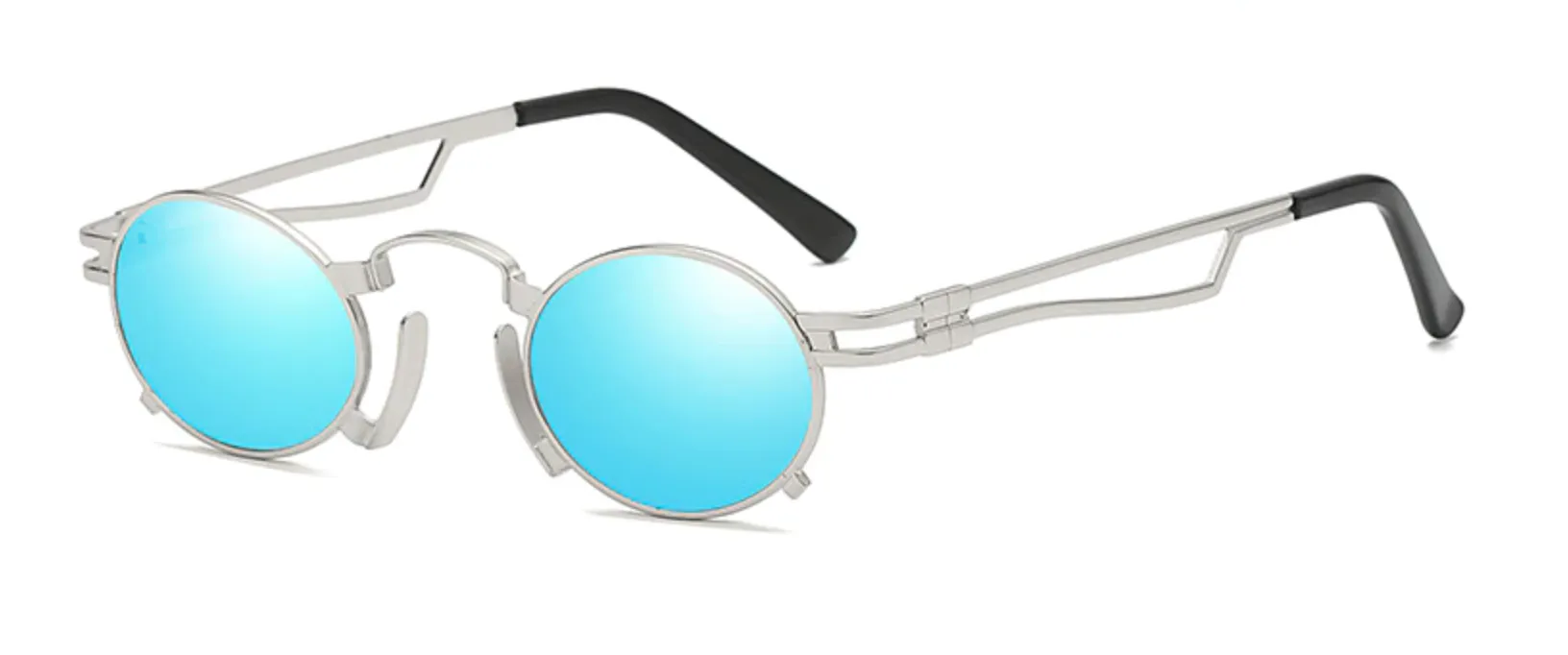 Gafas de Sol Armazón de Metal Lentes Redondos Steampunk Gótico Vampiro Bram Stoker's Dracula Unisex Retro Vintage UV400 Cosplay