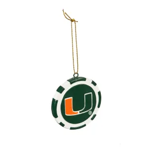 Game Chip Ornament, University of Miami,3ot953pc