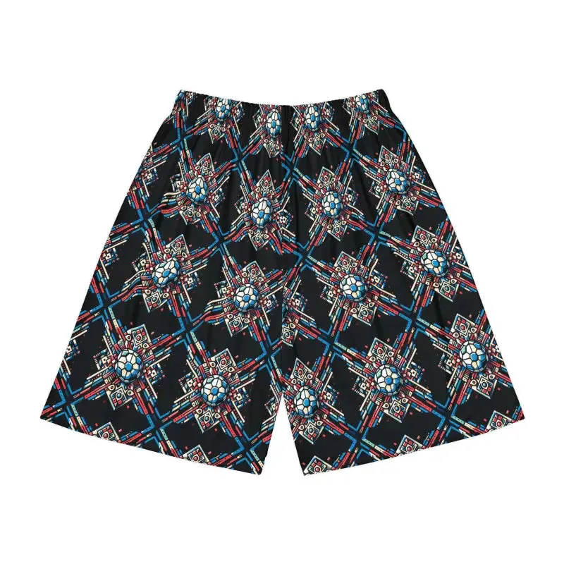 Geometric Pattern Mens Sports Shorts for Bold Moves