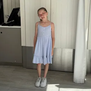 Girls Blue Cotton Dress