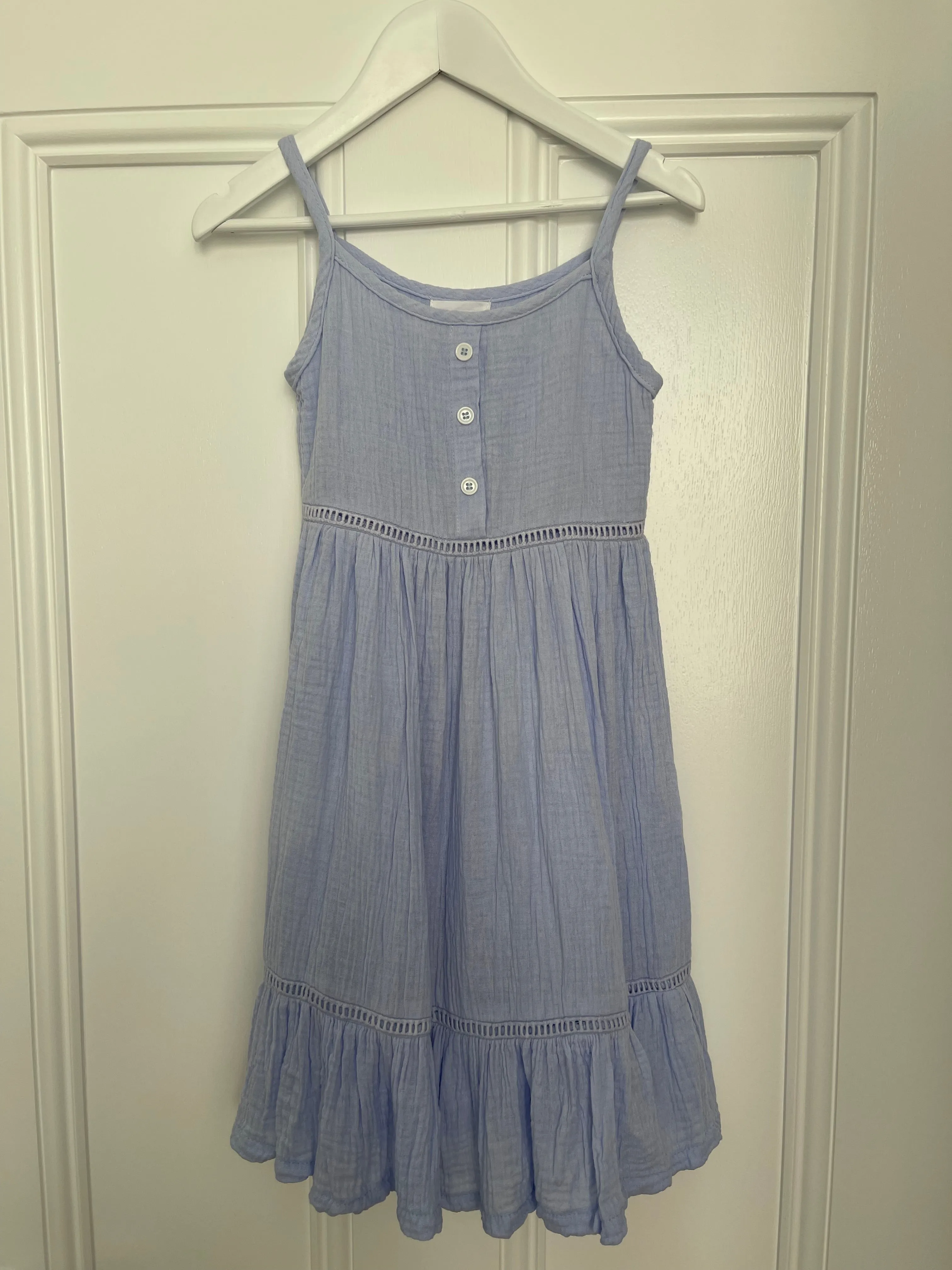 Girls Blue Cotton Dress