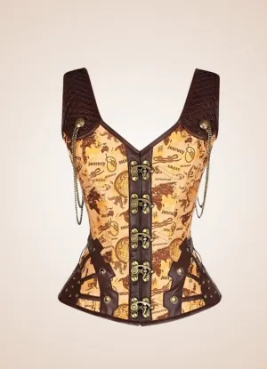 Golden Overbust Steampunk Corset