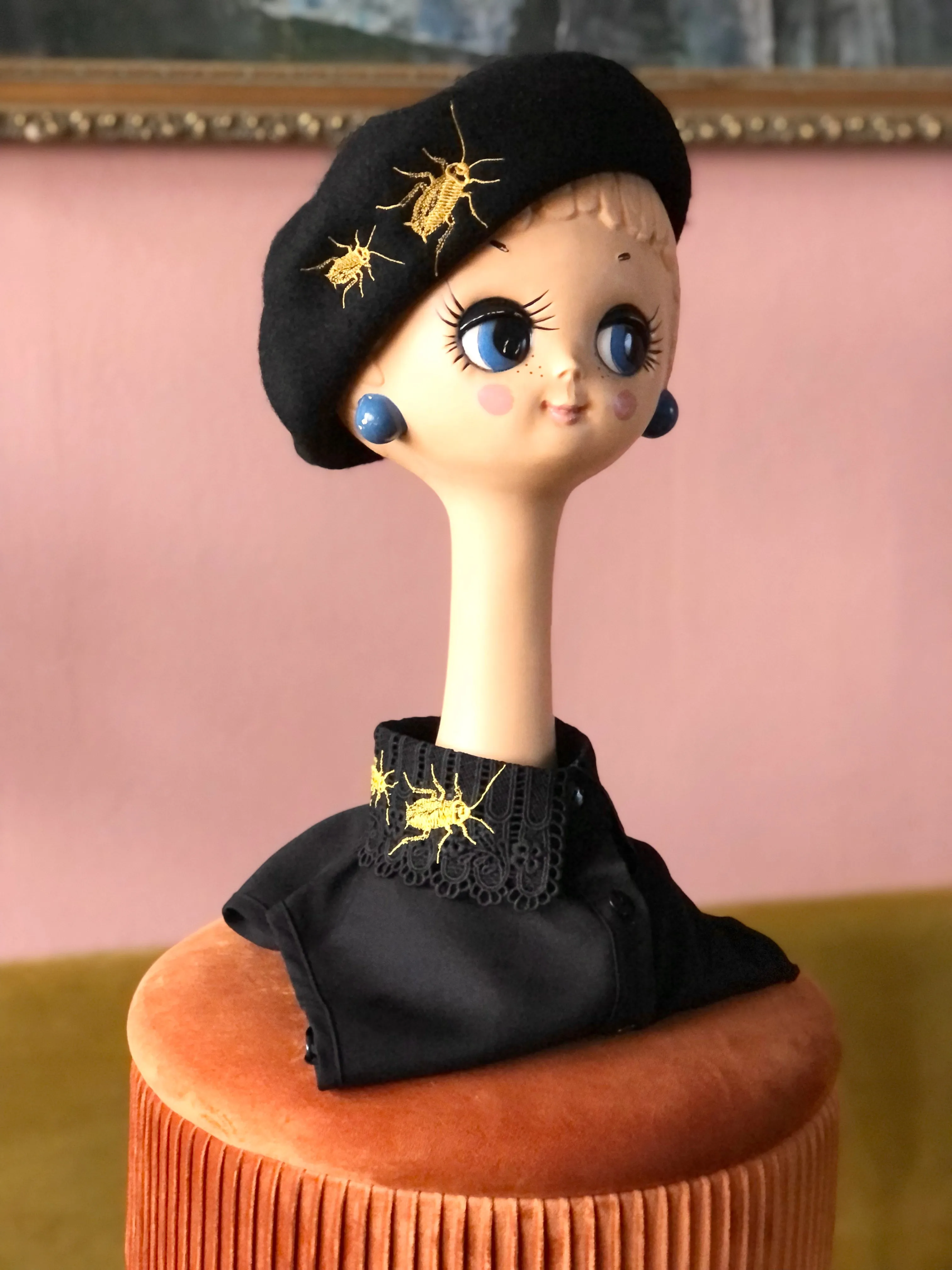 GOLDEN ROACH BERET *BLACK