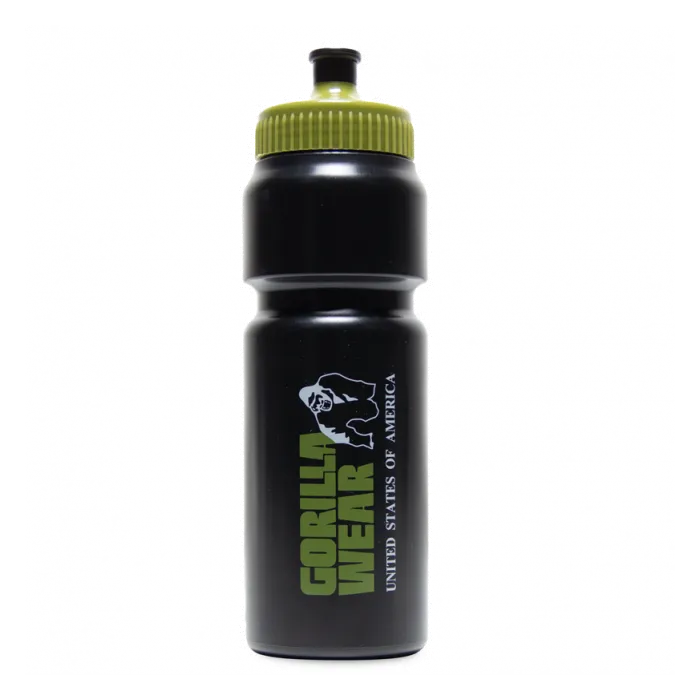 Gorilla Wear Classic Sports Bottle - Black/Army Green