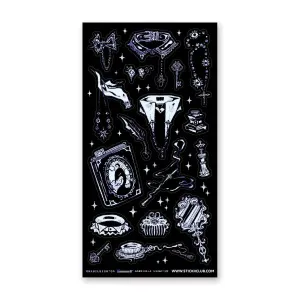 Gothic Accessories Sticker Sheet