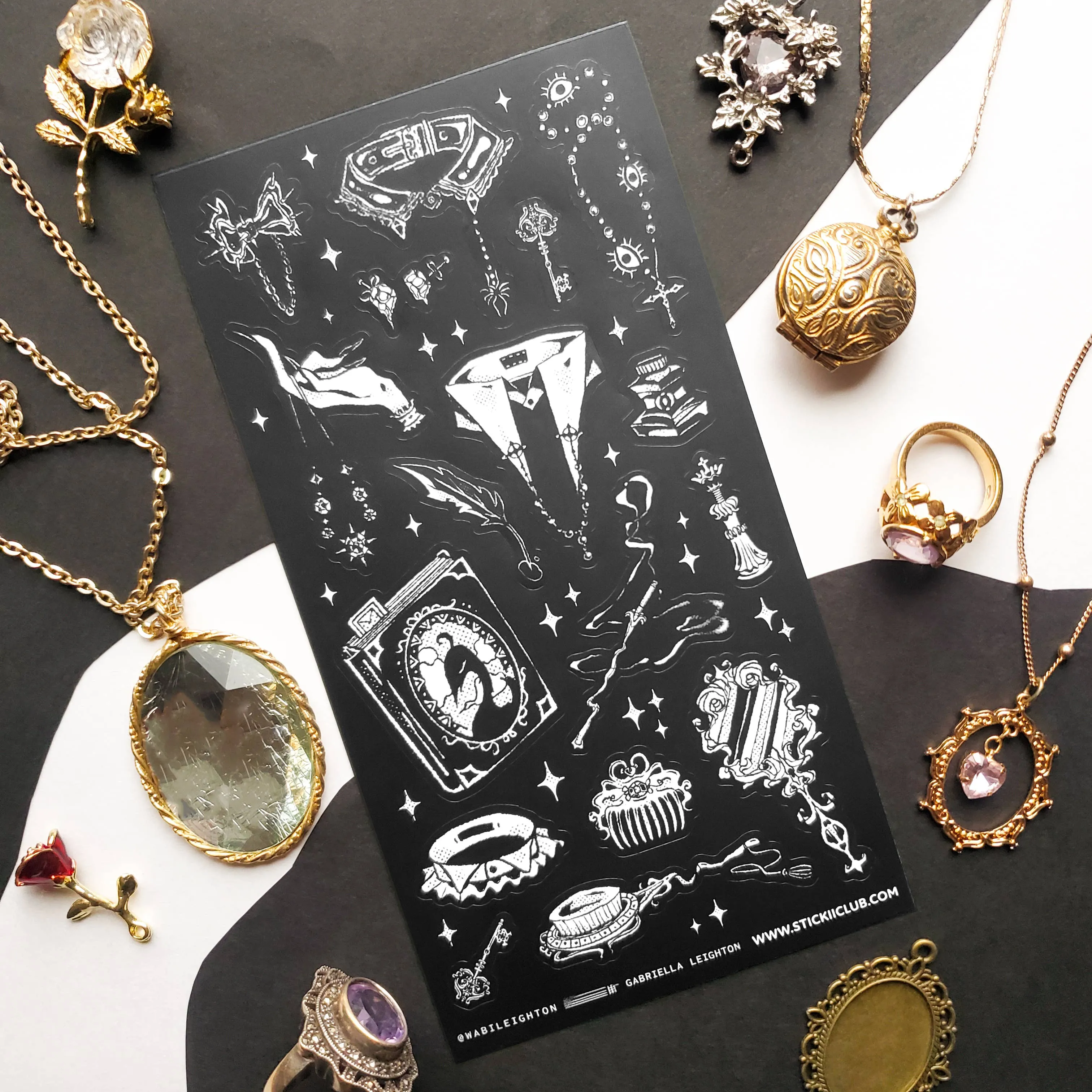 Gothic Accessories Sticker Sheet
