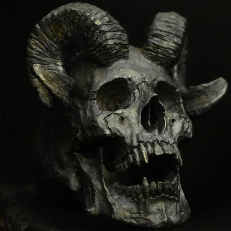 Gothic Punk Satanic Devil Skull Ring Vintage Steampunk