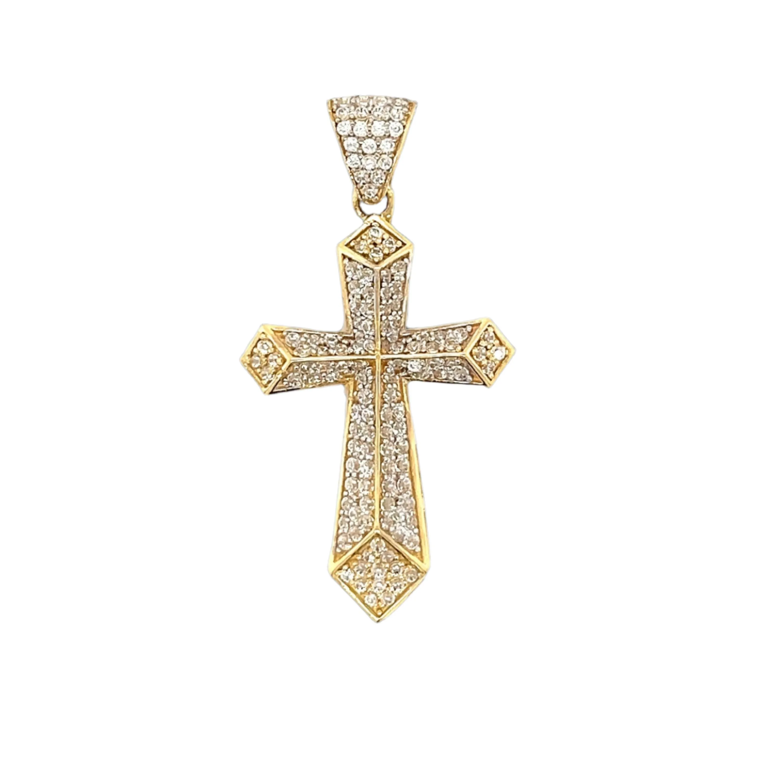 Gothic Style 14K Gold Cross