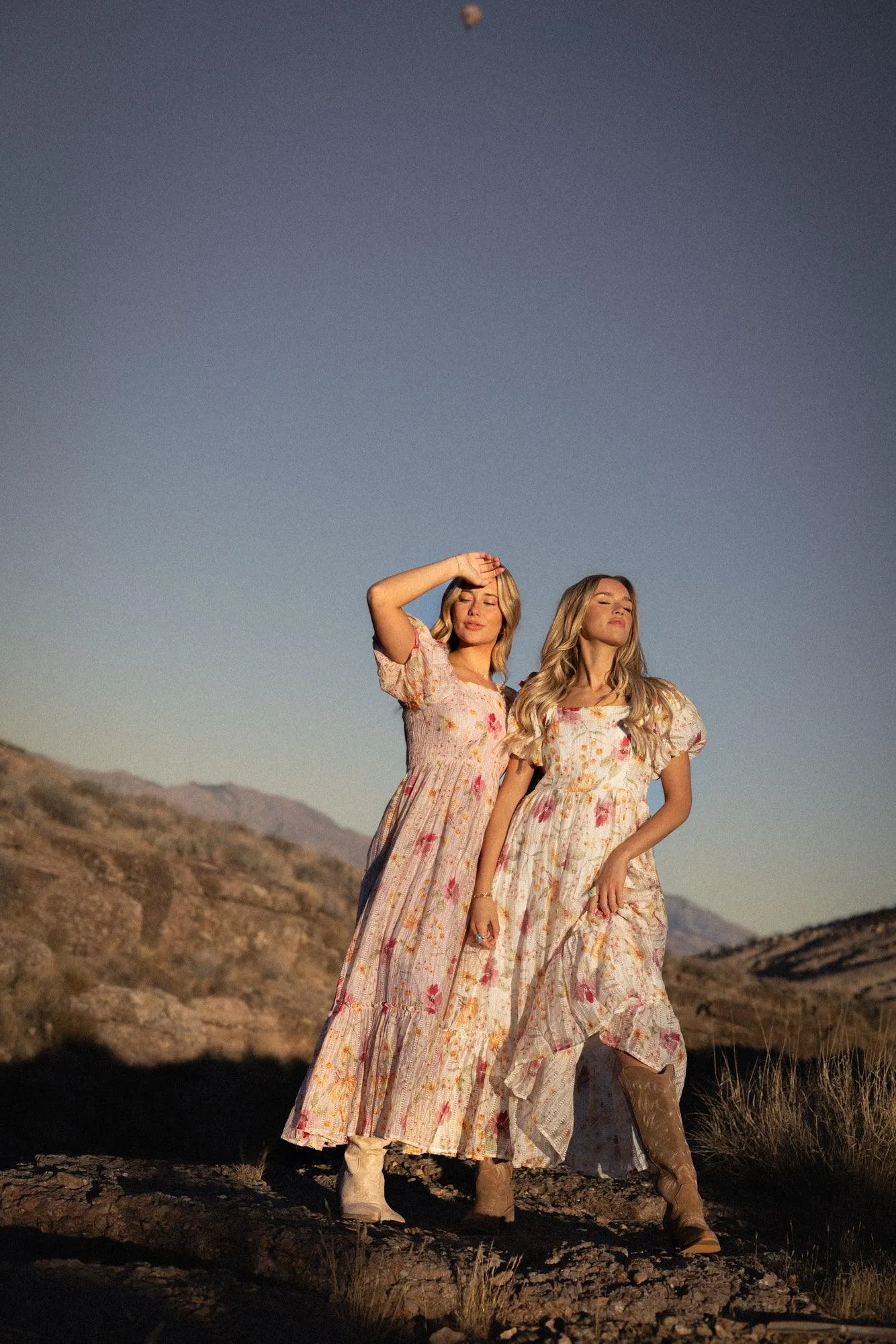 Greta Maxi Dress in Floral White - Coming Soon