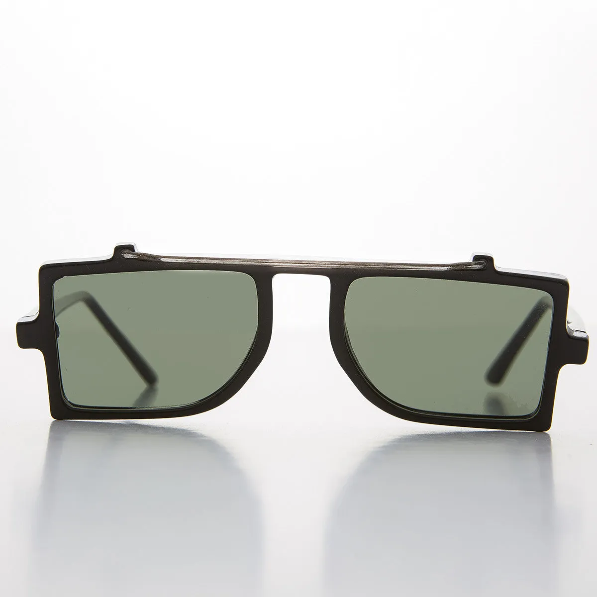 Grunge Safety Flat Lens Steampunk Vintage Sunglass - Flash
