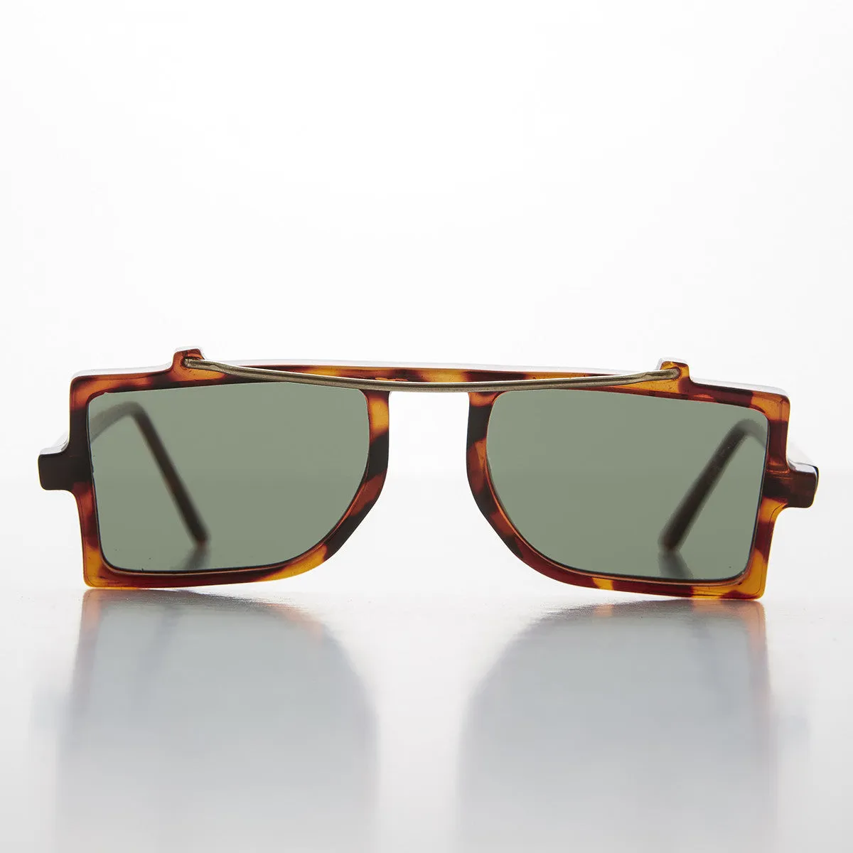 Grunge Safety Flat Lens Steampunk Vintage Sunglass - Flash