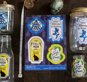 Halloween Potion Label Sticker (Sheet B)