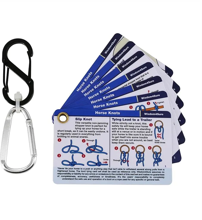 Harrison Howard Wisdom4Sure Comprehensive Knot Card Collection Horse, Outdoor, and Climbing Knots Card Set Waterproof Knot Tying Cards Ultimate Knot Guides