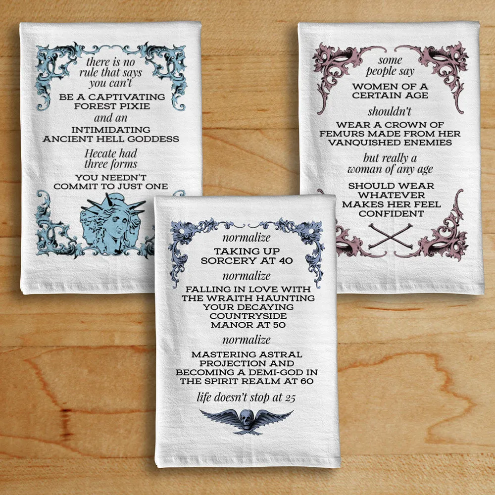 Hell Goddess Dish Towels - Set of 3