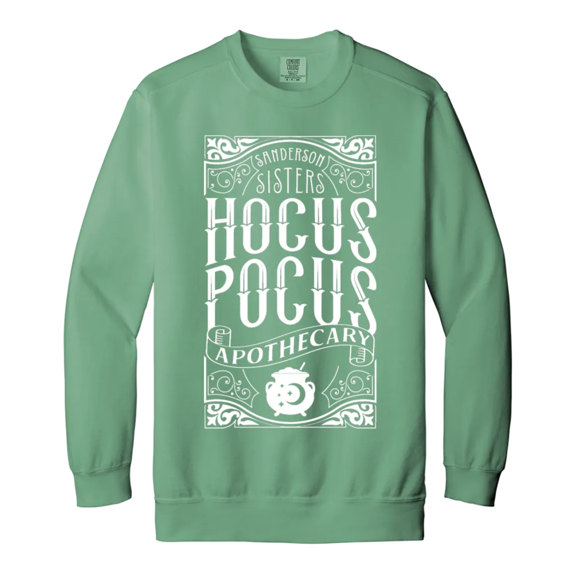 Hocus Pocus Apothecary Comfort Colors Pullover Sweatshirt – Cozy Up with Halloween Magic!