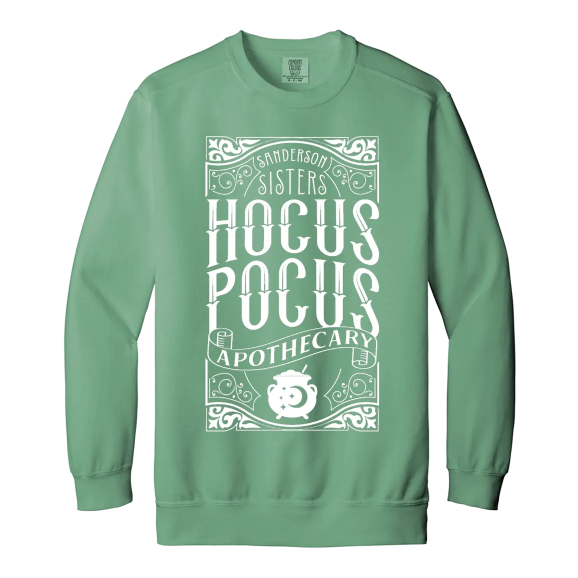 Hocus Pocus Apothecary Comfort Colors Pullover Sweatshirt – Cozy Up with Halloween Magic!