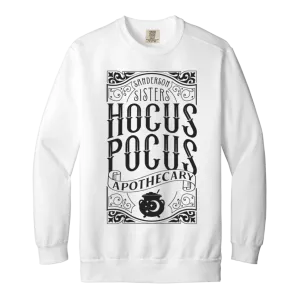 Hocus Pocus Apothecary Comfort Colors Pullover Sweatshirt – Cozy Up with Halloween Magic!