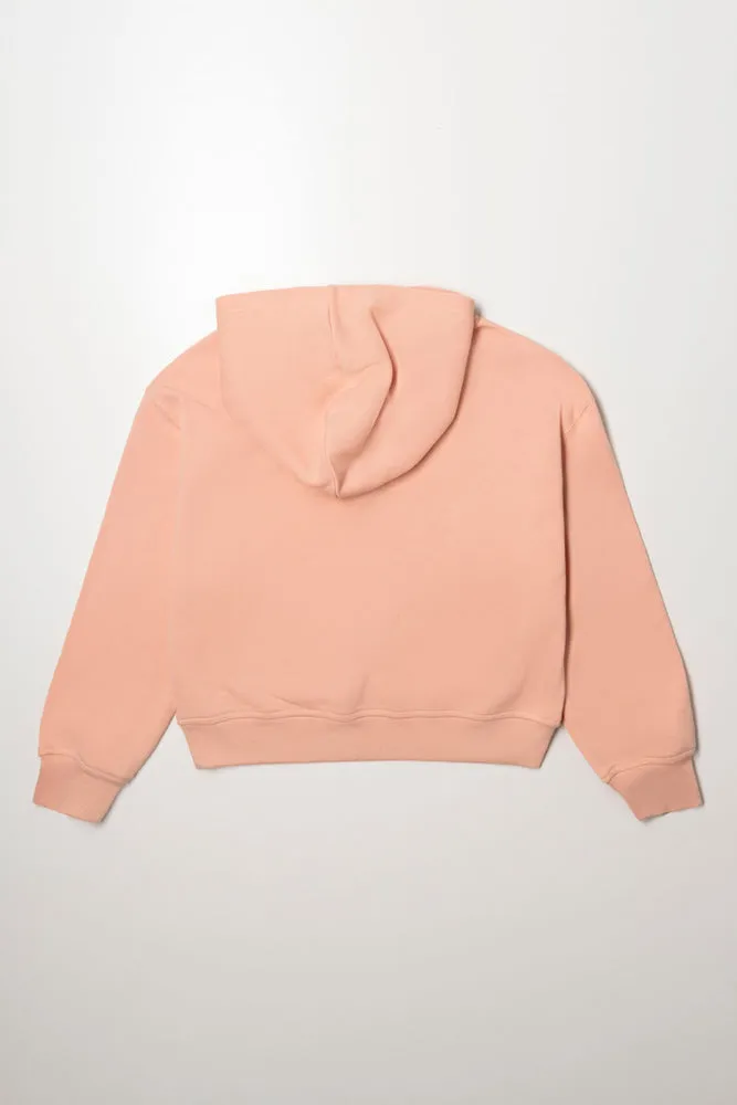 Hooded Tracktop Peach