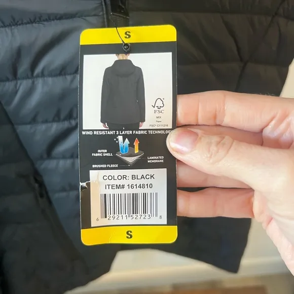 Hurley Black Quilted Jacket