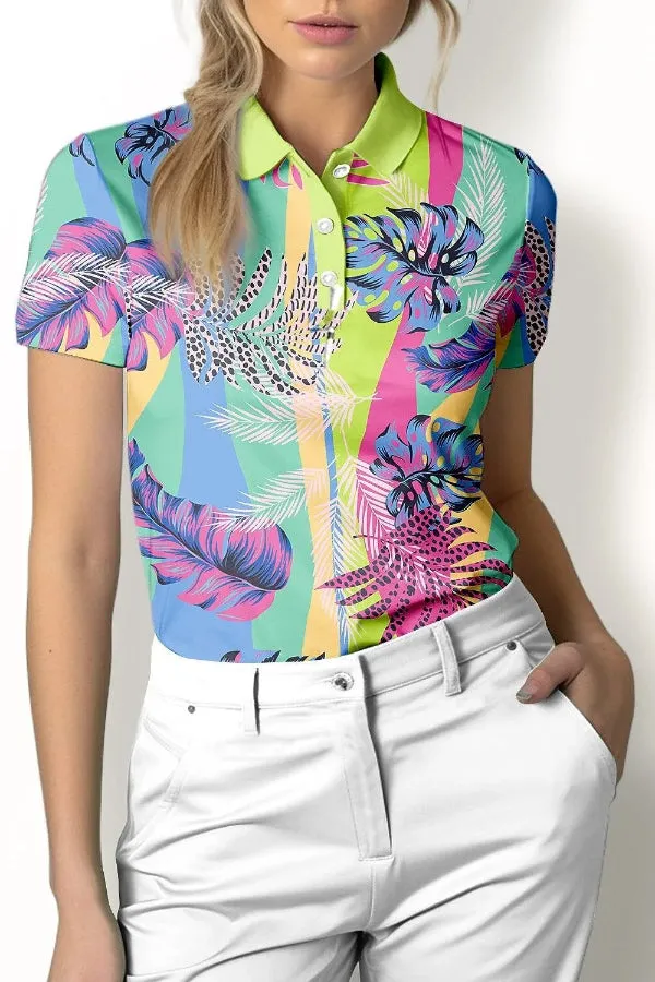 Hyped-up Tropical-Polo Top UPF50 
