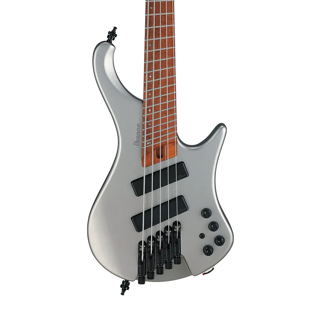 Ibanez Bass Workshop EHB1005SMS-MGM 5-String Electric Bass Guitar w/Gig Bag, Metallic Gray Matte
