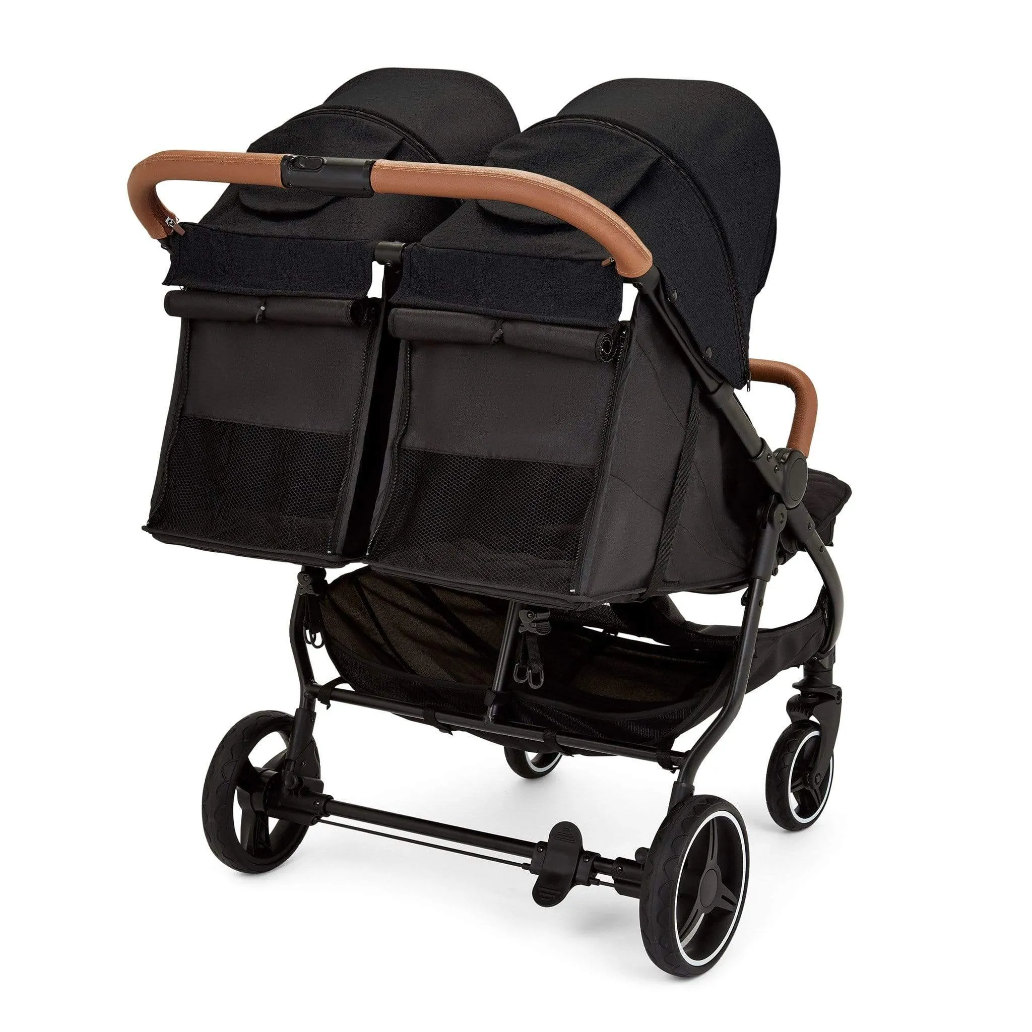 Ickle Bubba Venus Prime Double Stroller in Black/Black/Tan