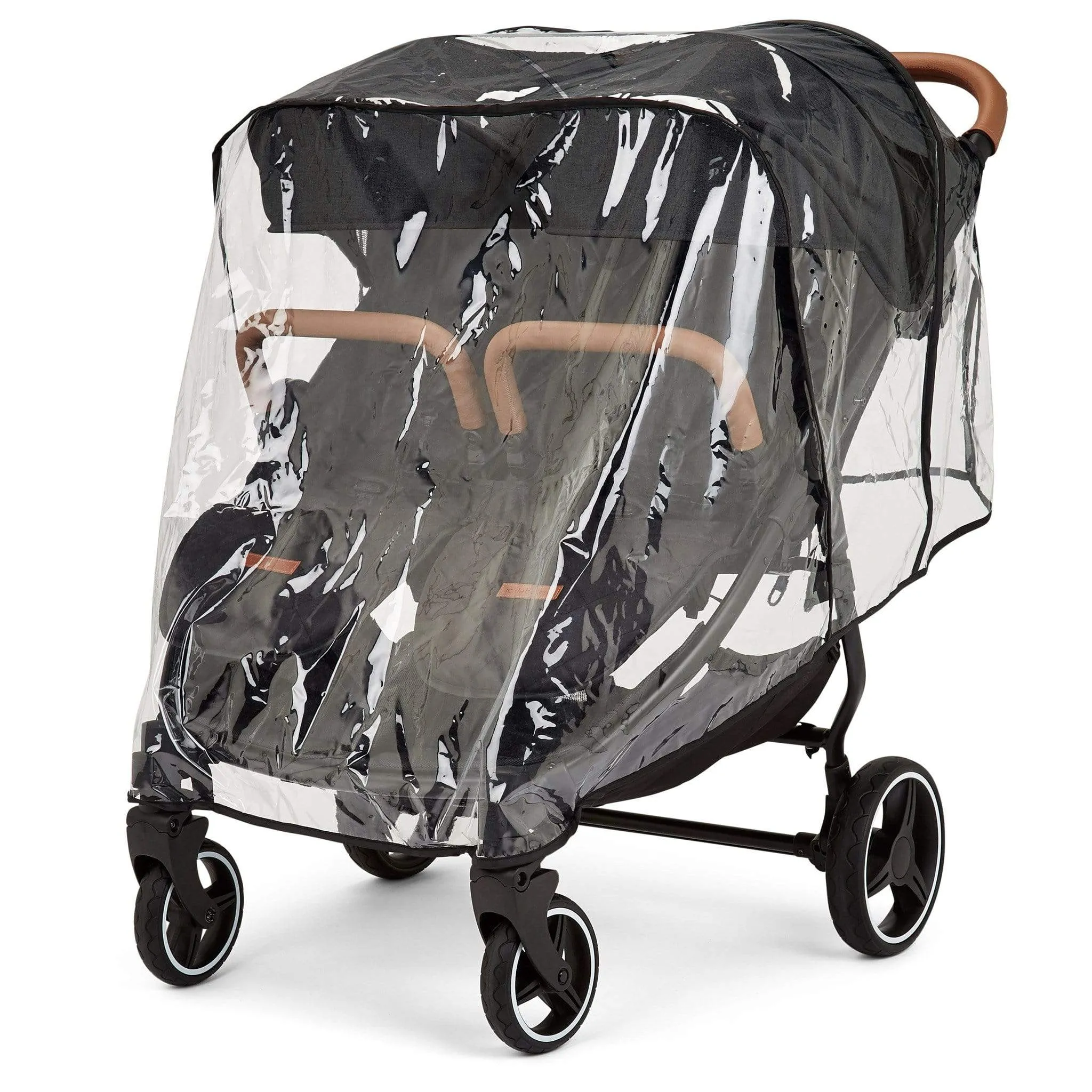 Ickle Bubba Venus Prime Double Stroller in Black/Black/Tan