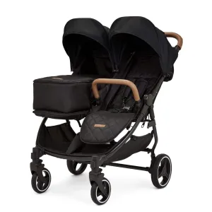Ickle Bubba Venus Prime Double Stroller in Black/Black/Tan