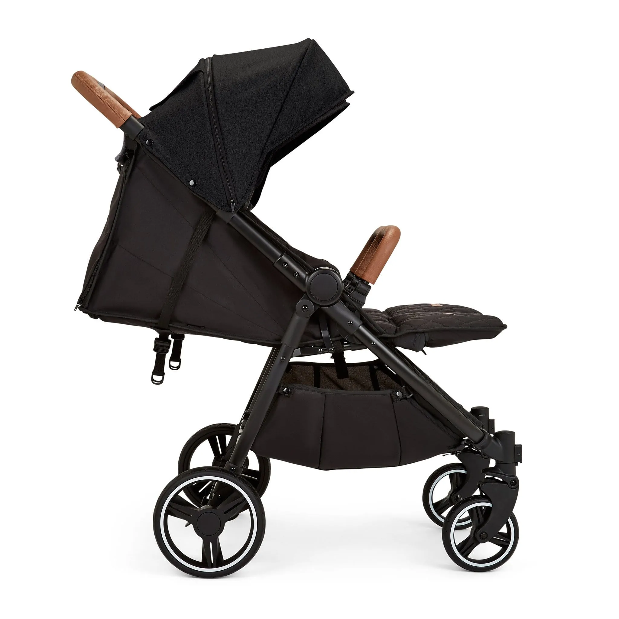 Ickle Bubba Venus Prime Double Stroller in Black/Black/Tan