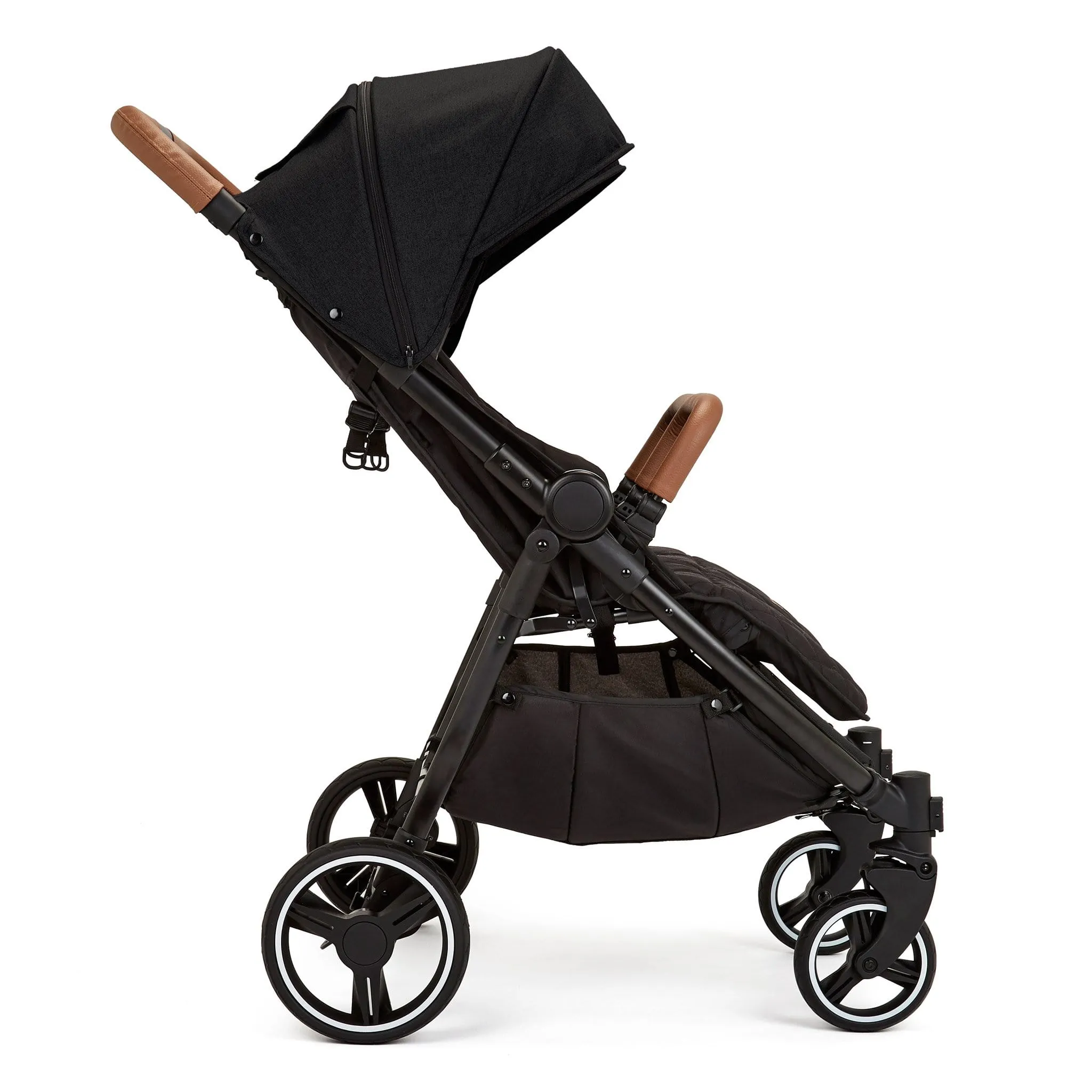 Ickle Bubba Venus Prime Double Stroller in Black/Black/Tan