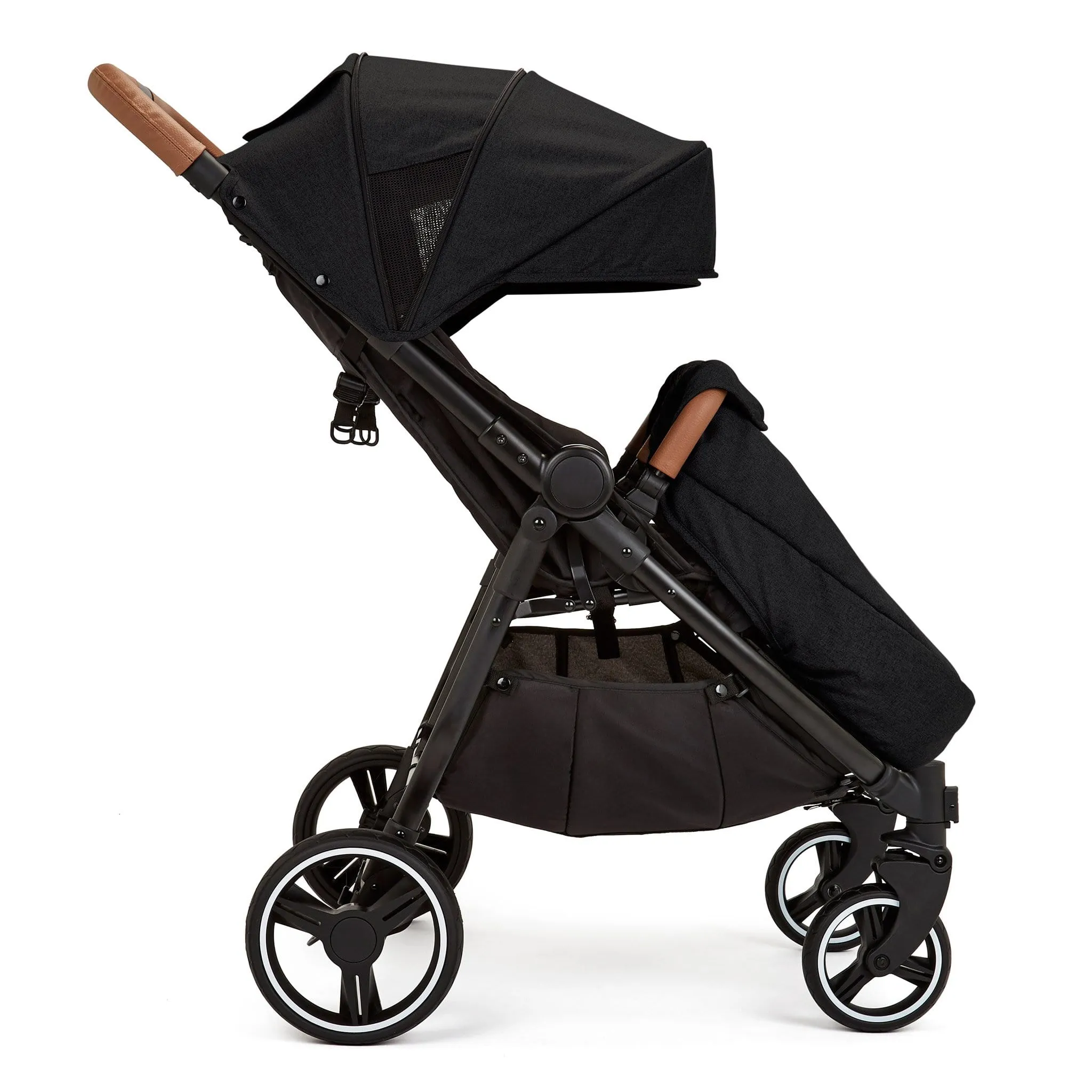 Ickle Bubba Venus Prime Double Stroller in Black/Black/Tan