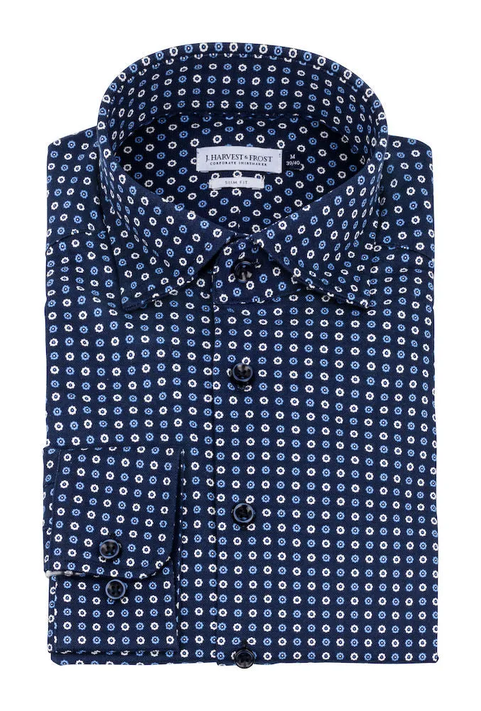 Indigo Bow 131 Blue Print Easy Care