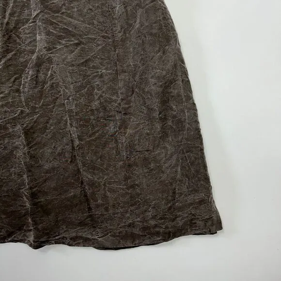 J Crew Mini Dress 14 100% Silk Vintage Smoke Wash Lined‎ Babydoll Strap Empire
