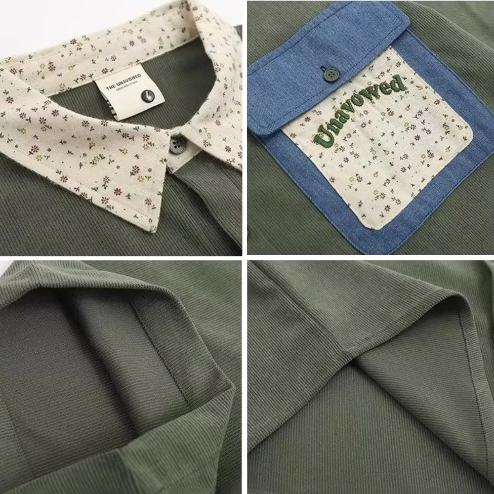 Japanese Patchwork Pocket Floral Collar