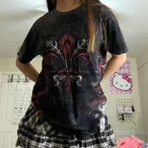 JazzHer E Girl Graphic Short Sleeve Tops Gothic Skulls Print T Shirt Tees Harajuku Grunge Vintage Pullovers Y2K Retro Mall Goth Clothes