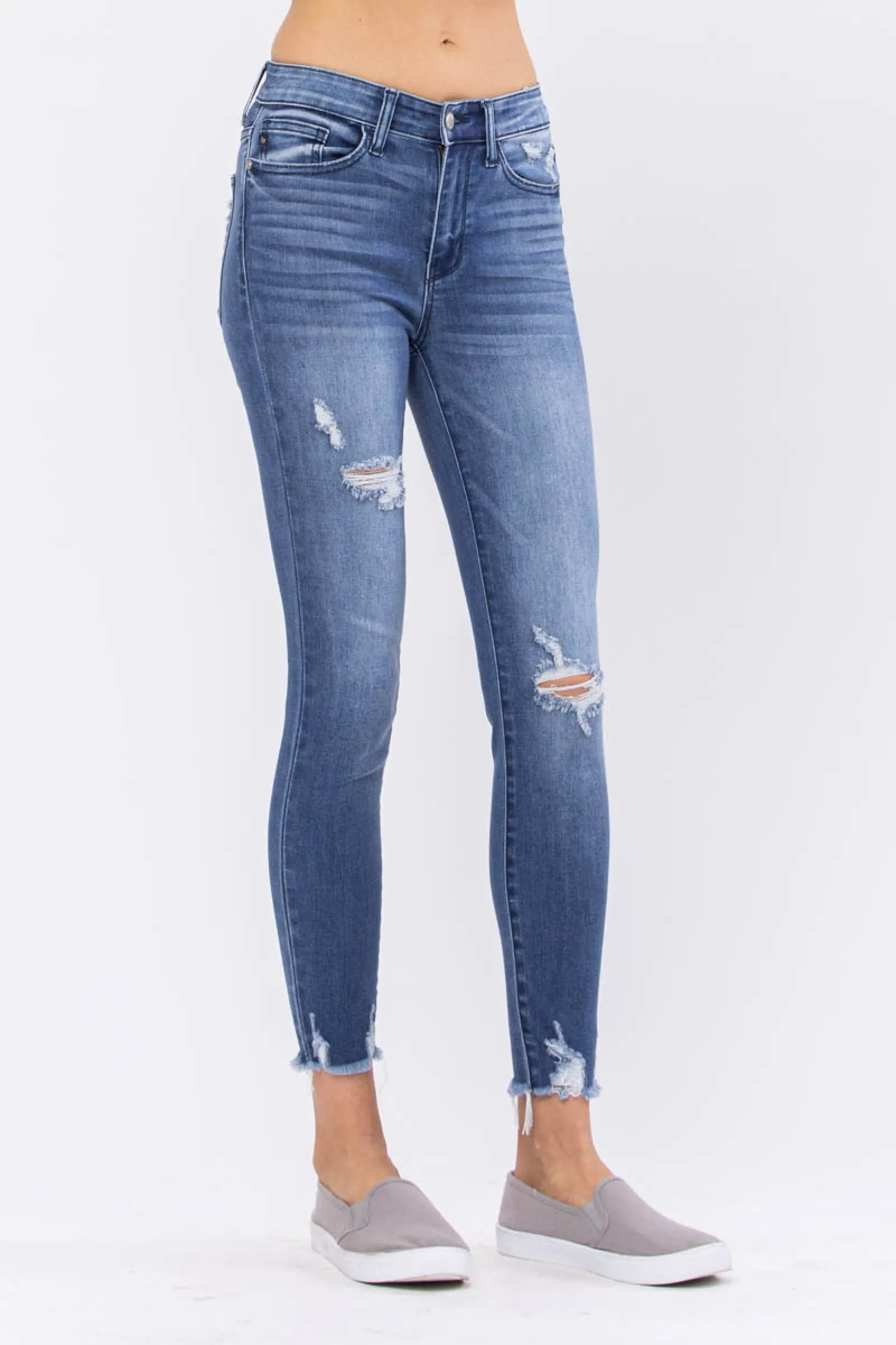 Judy Blue High-Rise Distressed Skinny Jeans
